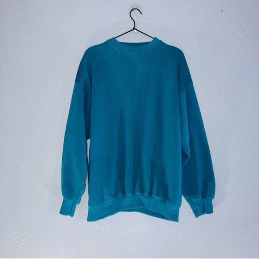 Vintage 90s Tutlex Teal Crewneck Sweater Size XL